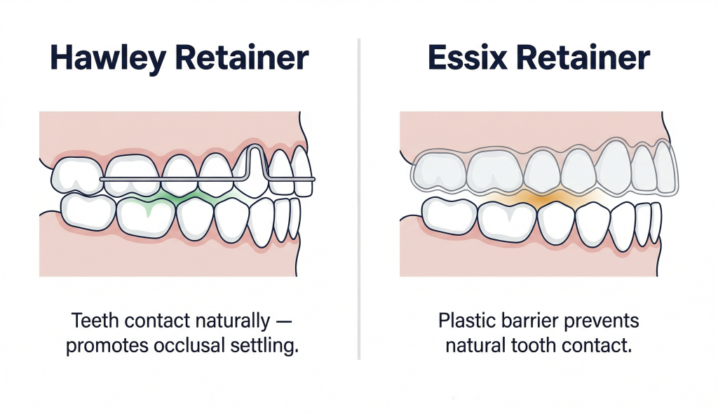 Side-by-side comparison hawley essix