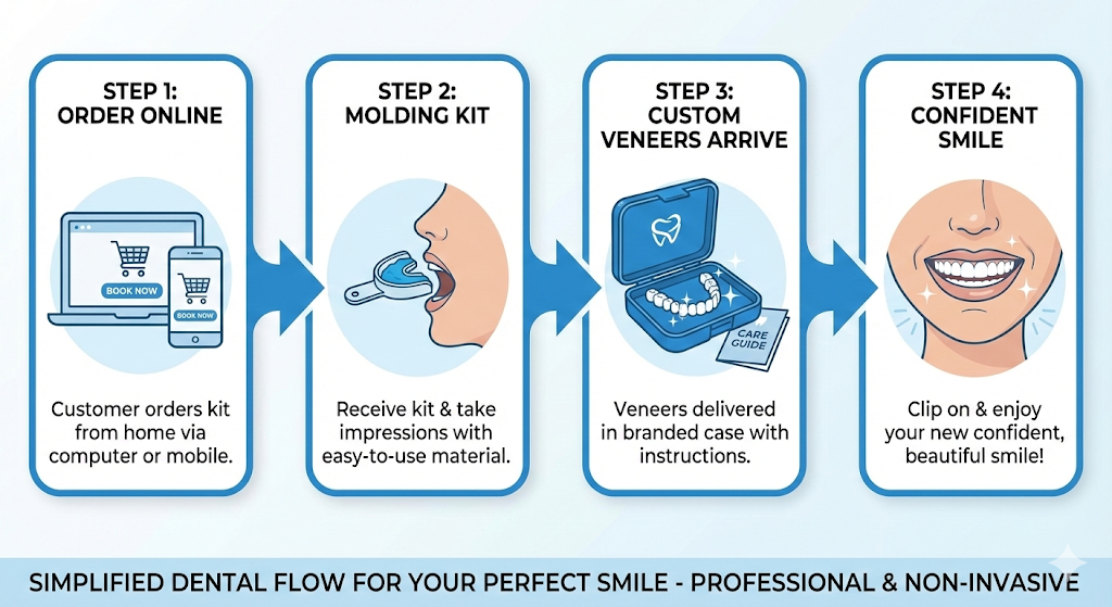 Four steps to order snap on veneers