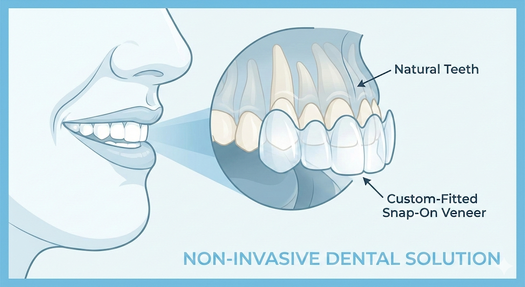 Looking for Dental Clips & Teeth Covers? You just found something MUCH better – Snap-On Veneers