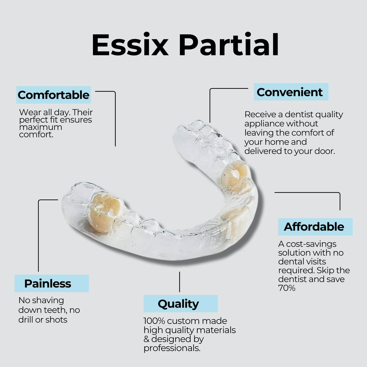 Essix Partial Denture Retainer
