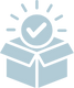Icon of a box with a check mark inside, symbolizing approval or completion.